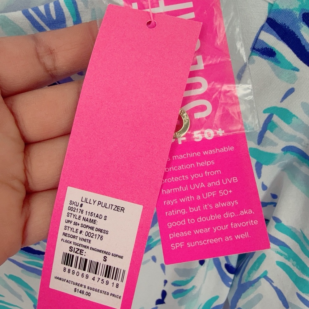 NWT Lilly Pulitzer UPF 50+ Sophie Dress Flock Together SIZE S - Picture 5 of 7